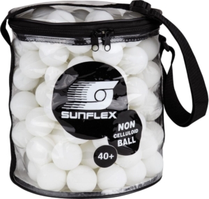 TABLE TENNIS - BALL SUNFLEX 144 BAG WHITE