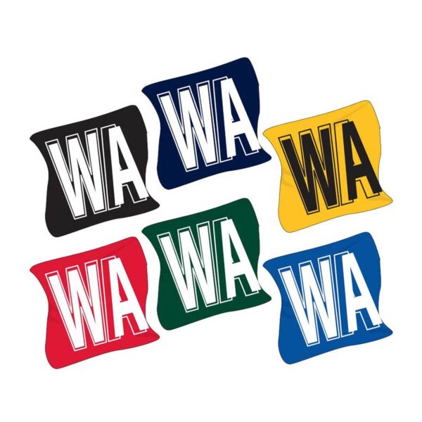 Netball Velcro Patches Set White & Royal Blue